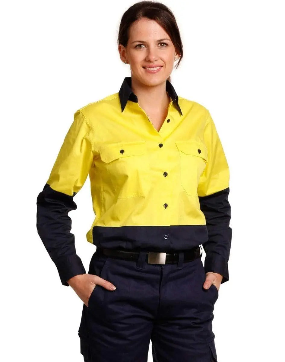 Women's Long Sleeve Safety Shirt SW64 Work Wear Australian Industrial Wear